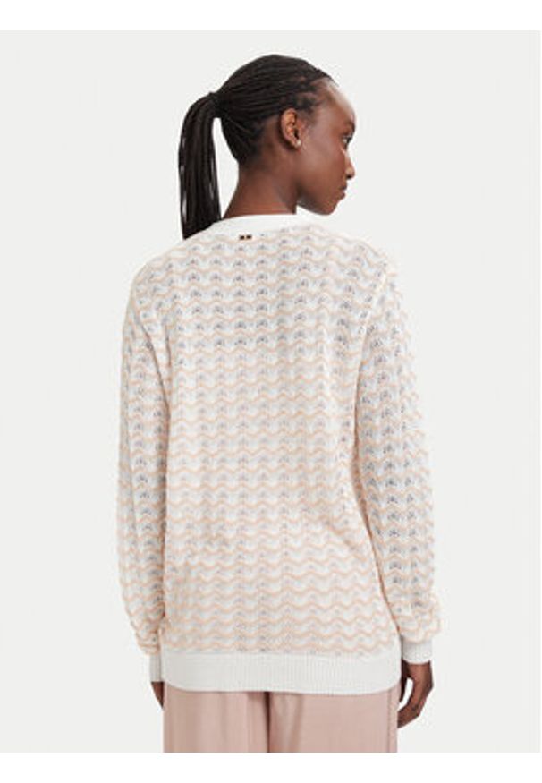 Fracomina Kardigan FS26ST8004K41501 Beżowy jasny Regular Fit. Kolor: beżowy. Materiał: lyocell