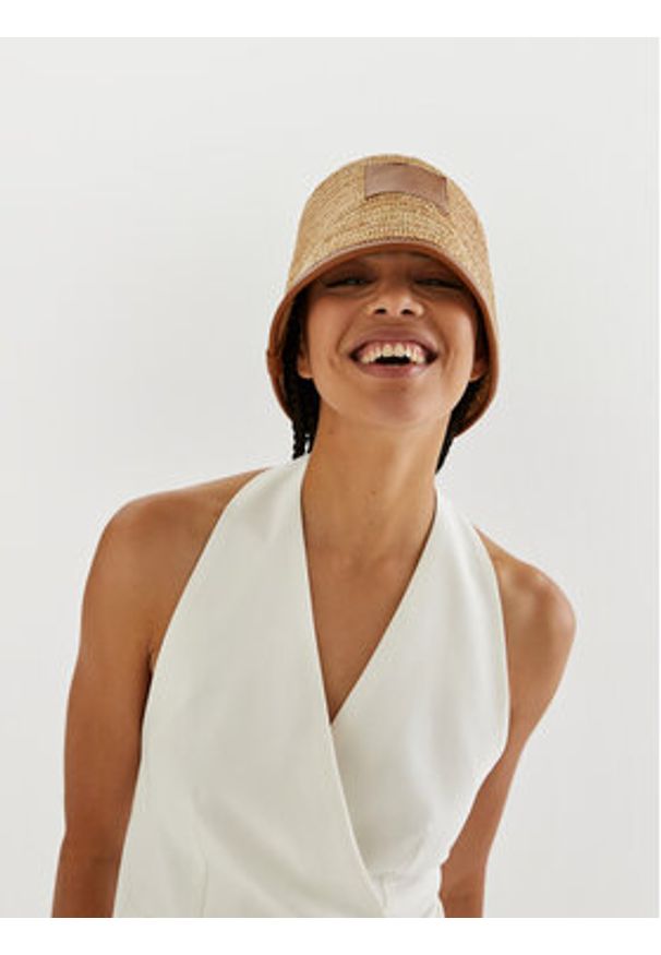 JACQUEMUS Kapelusz Cappello 245AC642 Beżowy. Kolor: beżowy. Materiał: materiał