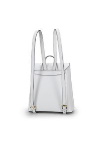 Wittchen - Damski plecak skórzany dwukomorowy prosty. Kolor: biały. Materiał: skóra. Wzór: aplikacja #3