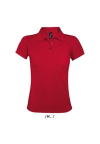 SOL'S - Damska koszulka polo Sol's Prime. Typ kołnierza: polo. Kolor: czerwony. Styl: elegancki #1