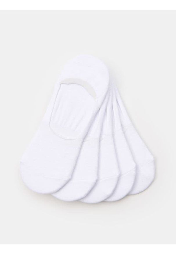 Sinsay - Skarpetki stopki 5 pack - biały. Kolor: biały