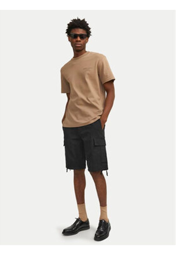 Jack & Jones Szorty materiałowe Barkley 12248685 Czarny Regular Fit. Kolor: czarny. Materiał: bawełna