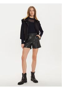 Morgan Szorty z imitacji skóry 242-SHILY Czarny Regular Fit. Kolor: czarny. Materiał: skóra #5