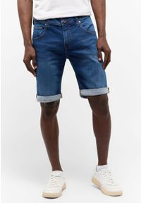 Mustang - MĘSKIE SZORTY MUSTANG Chicago Shorts Z Denim Blue 1015692 5000 682. Materiał: denim