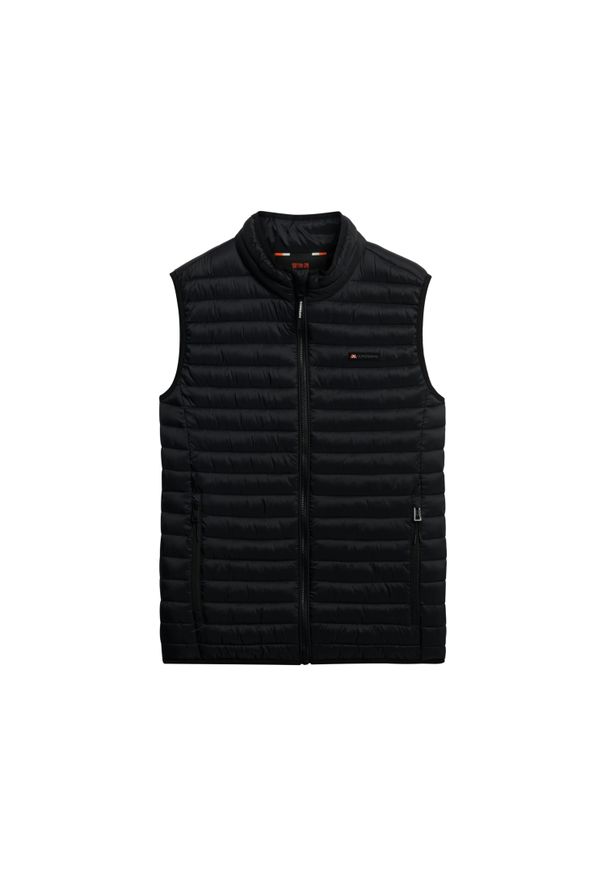 Kurtka puchowa bez rękawów Superdry Fuji Lite. Kolor: czarny. Materiał: puch. Długość rękawa: bez rękawów