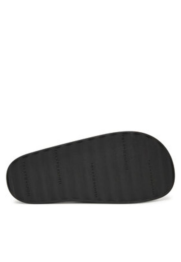 TOMMY HILFIGER - Tommy Hilfiger Klapki Platform Monogram Poolslide FW0FW08526 Czarny. Kolor: czarny. Materiał: skóra. Obcas: na platformie