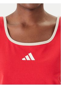 Adidas - adidas Top Stadium KB4964 Czerwony Slim Fit. Kolor: czerwony. Materiał: bawełna #5