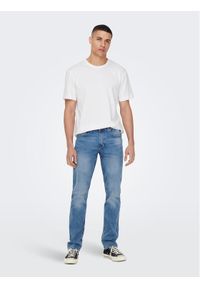 Only & Sons T-Shirt 22025208 Biały Regular Fit. Kolor: biały. Materiał: bawełna