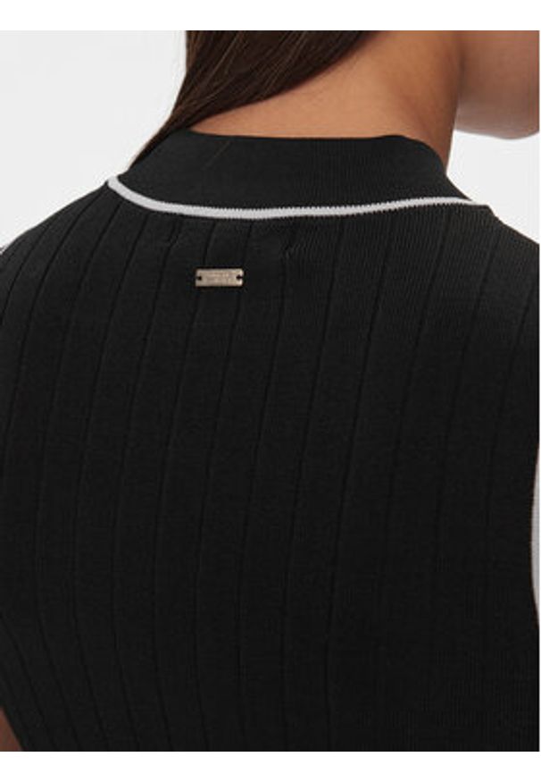 Armani Exchange Top 3DYH2A YMH6Z 1200 Czarny Regular Fit. Kolor: czarny. Materiał: syntetyk, wiskoza