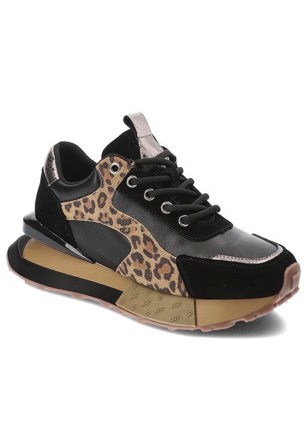 Czarne Sneakersy Artiker Modne Obuwie Damskie Panterka. Okazja: na co dzień. Kolor: czarny. Materiał: materiał. Wzór: motyw zwierzęcy. Styl: casual, klasyczny, elegancki