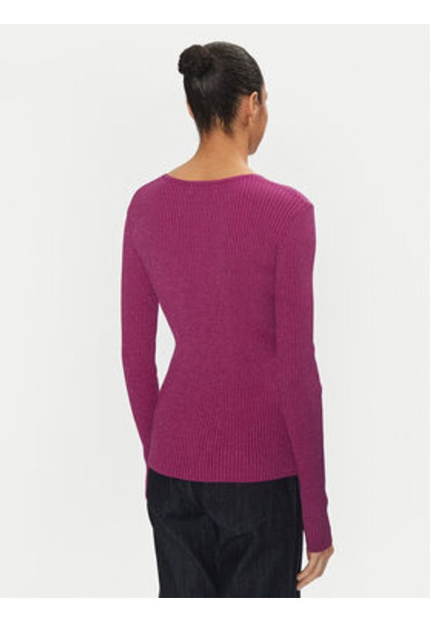 Artigli Sweter ACMA000110 Różowy Slim Fit. Kolor: różowy. Materiał: wiskoza