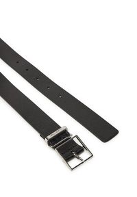 Calvin Klein Pasek Damski Branded Loop Square Belt 2.5_Mn K60K613244 Czarny. Kolor: czarny. Materiał: skóra