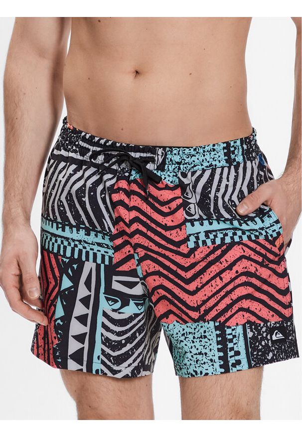 Quiksilver Szorty sportowe Surfsilk Mix 15" EQYJV04007 Kolorowy Regular Fit. Materiał: syntetyk. Wzór: kolorowy. Styl: sportowy