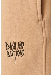 Dash My Buttons - Spodnie Hard Candy. Kolor: beżowy. Materiał: bawełna, poliester, dzianina. Wzór: gładki #4
