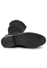 Czarne Kozaki S.Barski Eleganckie Obuwie Damskie. Okazja: na co dzień. Wysokość cholewki: przed kolano. Kolor: czarny. Materiał: skóra ekologiczna, materiał. Szerokość cholewki: normalna. Styl: elegancki #3