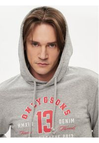 Only & Sons Bluza Lenny 22028594 Szary Regular Fit. Kolor: szary. Materiał: syntetyk, bawełna #4
