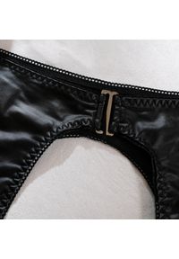 Intica - Komplet bielizny z wycięciami elegancki na specjalne okazje Ghica. Kolor: czarny. Wzór: gładki #10