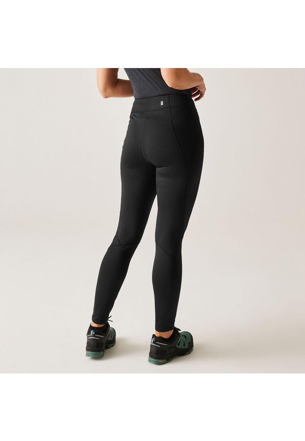 Regatta - Legginsy damskie ocieplane Holeen II Winter. Kolor: czarny. Materiał: materiał. Sezon: zima. Sport: turystyka piesza