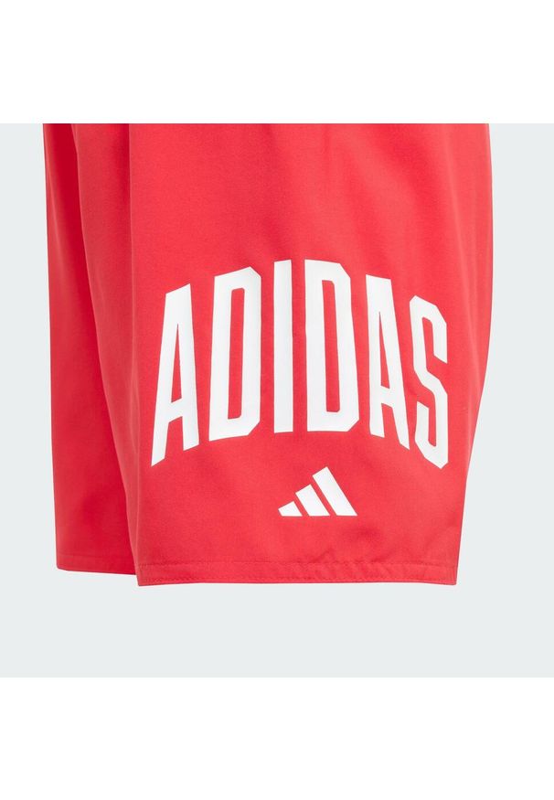Adidas - Szorty do pływania adidas Sportswear Essentials Logo CLX Kids. Kolor: biały, czerwony, wielokolorowy. Materiał: tkanina