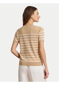 Lauren Ralph Lauren - LAUREN RALPH LAUREN T-Shirt Eyelah 200P13973002 Beżowy Regular Fit. Kolor: beżowy. Materiał: syntetyk #6