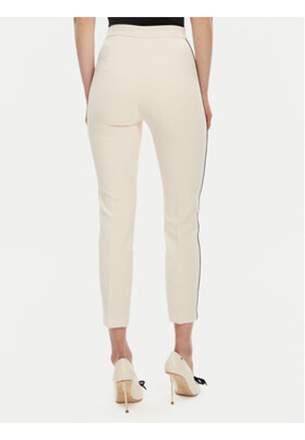 Elisabetta Franchi Spodnie materiałowe PA-T71-51E2-V360 Écru Regular Fit. Materiał: syntetyk