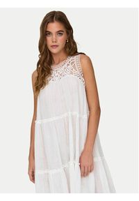 JDY Sukienka letnia Oda 15323448 Biały Regular Fit. Kolor: biały. Materiał: bawełna. Sezon: lato #7
