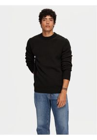 Selected Homme Sweter Dane 16092599 Czarny Regular Fit. Kolor: czarny. Materiał: bawełna #1