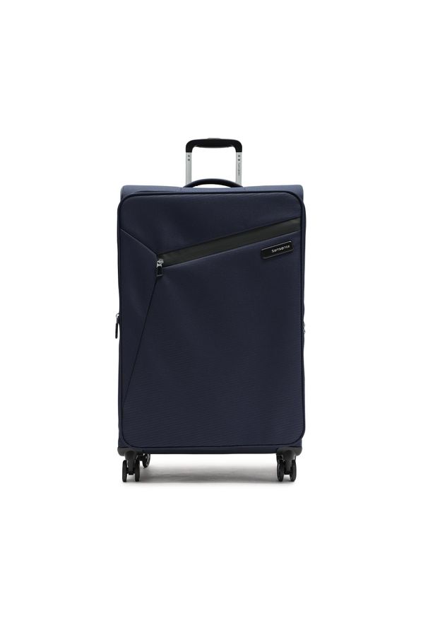 Duża Materiałowa Walizka Samsonite Litebeam 146854-1549-1CNU Midnight Blue. Kolor: niebieski. Materiał: materiał