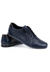 Kampol Buty męskie skórzane casual 39/63KAM granatowe niebieskie. Okazja: na co dzień. Kolor: niebieski. Materiał: skóra. Styl: casual #2