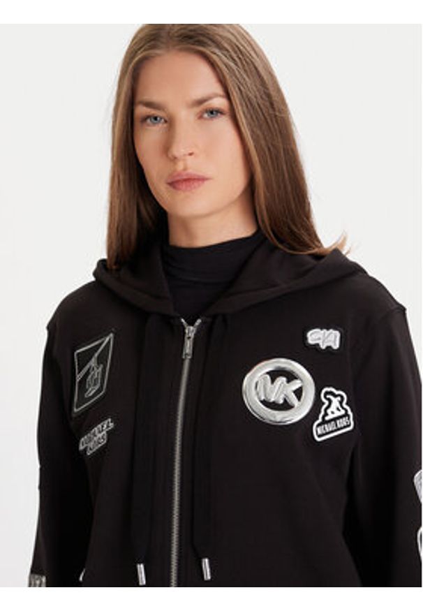 MICHAEL Michael Kors Bluza MF551WQ4MY Czarny Relaxed Fit. Kolor: czarny. Materiał: bawełna