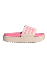 Adidas - Klapki adidas Adilette Platform W HP9409 różowe. Okazja: na plażę. Kolor: różowy. Materiał: syntetyk. Wzór: aplikacja, gładki. Obcas: na platformie. Styl: klasyczny