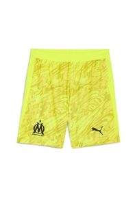 Puma - Męskie szorty bramkarskie Olympique Marsylia 25/26 PUMA Yellow Alert Black. Kolor: czarny, wielokolorowy, żółty. Materiał: tkanina