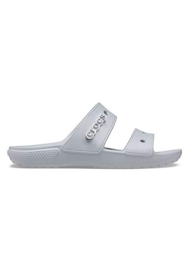 Klapki męskie Crocs Classic. Okazja: na plażę. Zapięcie: bez zapięcia. Kolor: szary, wielokolorowy. Materiał: syntetyk, materiał. Styl: sportowy