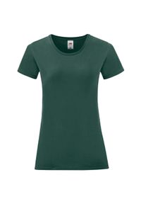 FRUIT OF THE LOOM - Koszulka Damska Z Bawełny Czesanej Iconic. Kolor: czerwony, wielokolorowy, zielony. Materiał: bawełna. Sport: turystyka piesza #1