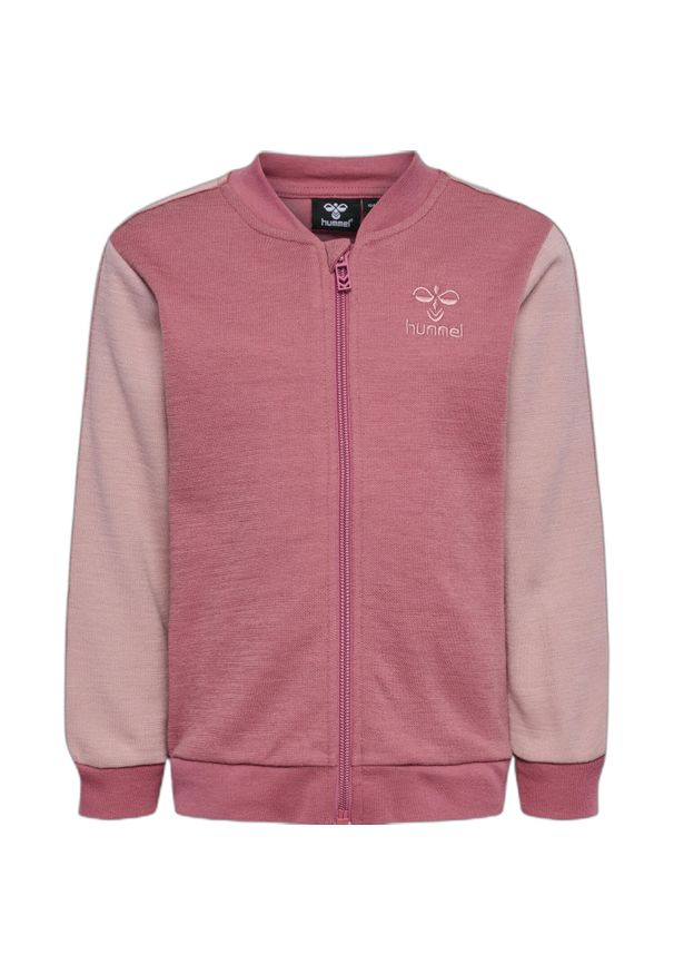 Kurtka dresowa dla dziewczynki niemowlaka Hummel Wulbato. Kolor: różowy. Materiał: dresówka