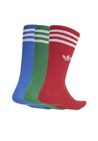 Adidas - adidas Zestaw 3 par wysokich skarpet unisex High Crew JJ1985 Kolorowy. Materiał: bawełna, materiał. Wzór: kolorowy #4