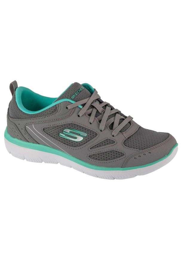skechers - Buty do chodzenia damskie Skechers Gytq Summit Suite. Zapięcie: sznurówki. Kolor: szary. Materiał: syntetyk, materiał. Szerokość cholewki: normalna. Sport: turystyka piesza