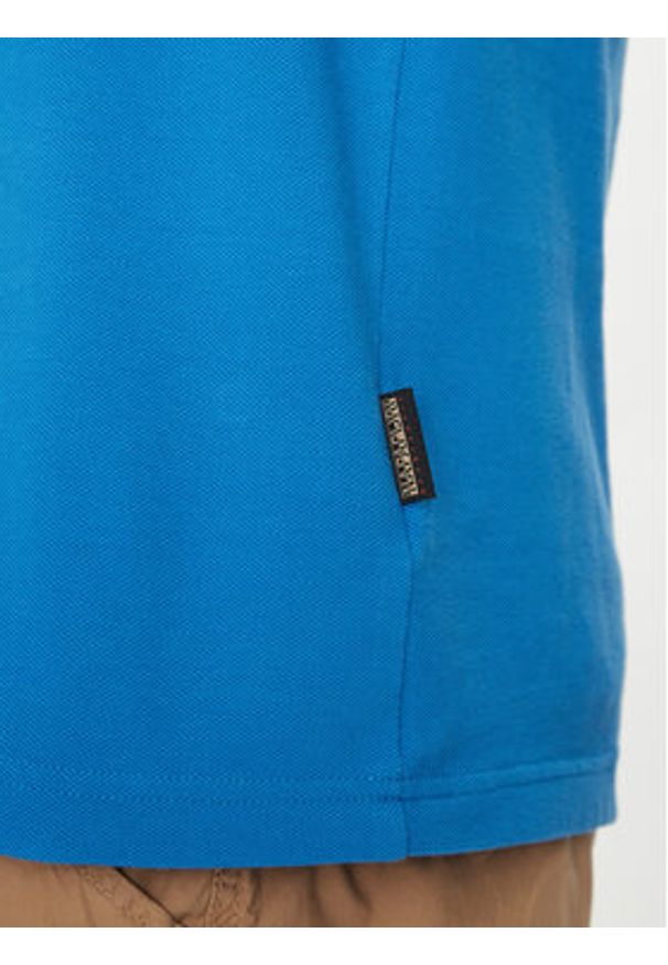 Napapijri Polo E-Zeri NP0A4ID4 Niebieski Regular Fit. Typ kołnierza: polo. Kolor: niebieski. Materiał: bawełna