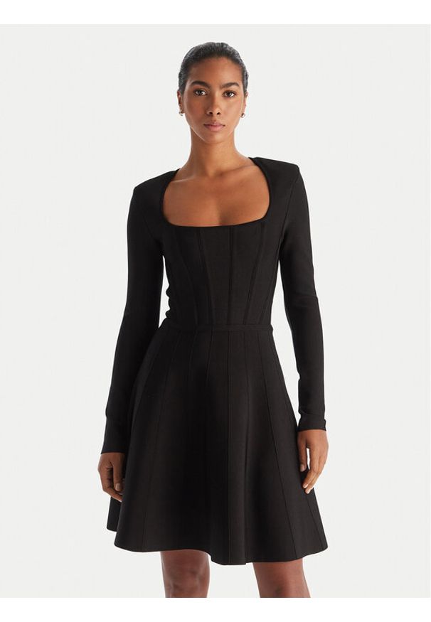 Marciano Guess Sukienka koktajlowa 5BGK11 5036Z Czarny Regular Fit. Kolor: czarny. Materiał: wiskoza. Styl: wizytowy