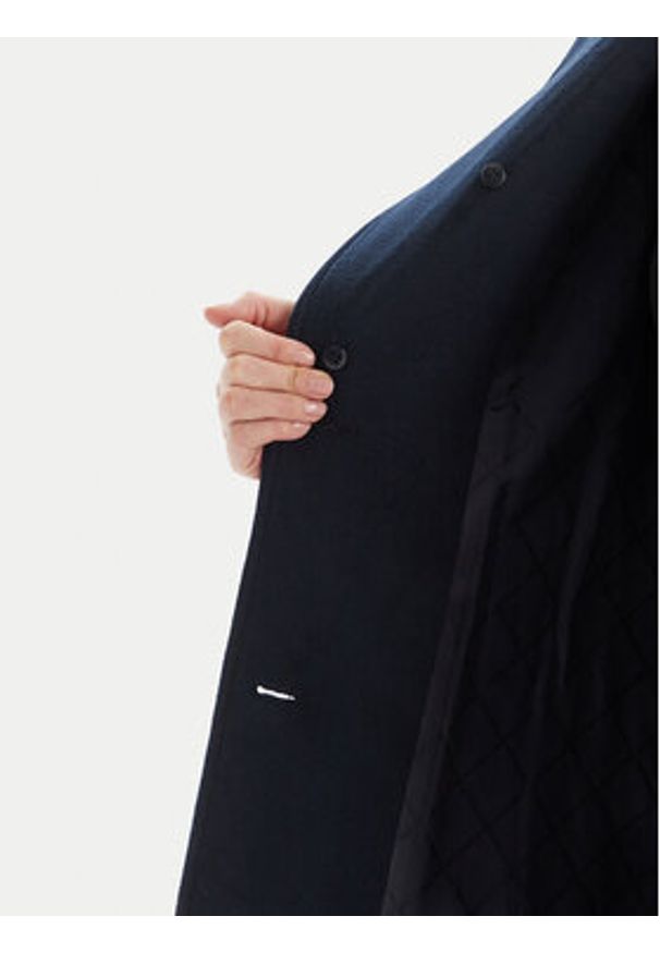 MICHAEL Michael Kors Płaszcz wełniany 77A7141M21 Granatowy Regular Fit. Kolor: niebieski. Materiał: syntetyk