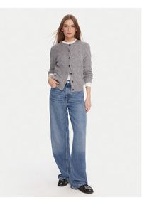 TOMMY HILFIGER - Tommy Hilfiger Kardigan WW0WW47463 Szary Regular Fit. Kolor: szary. Materiał: wełna #5