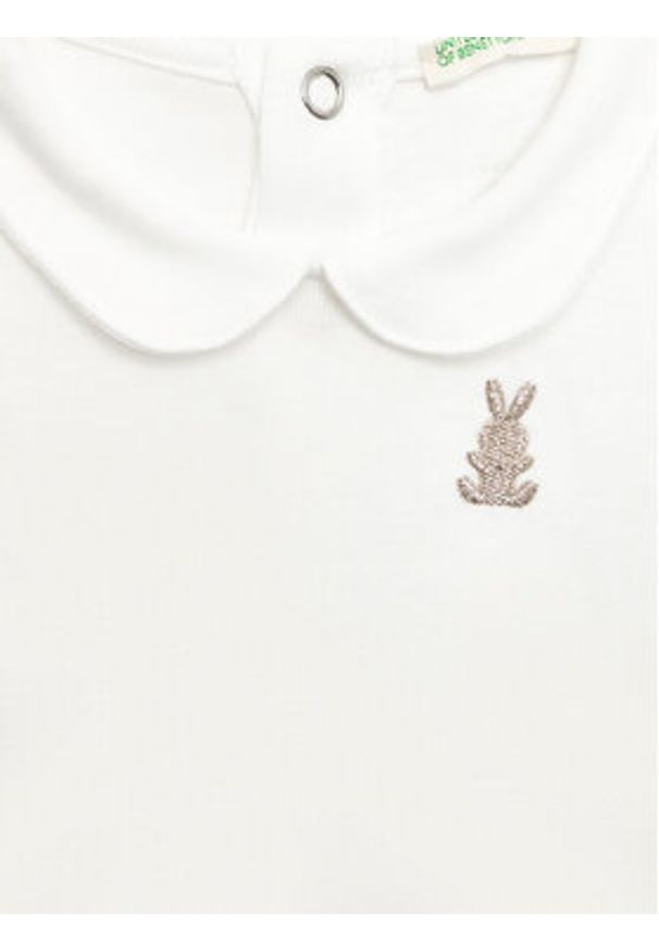 United Colors of Benetton - United Colors Of Benetton Body dziecięce 3I9WAB00G Biały Regular Fit. Kolor: biały. Materiał: bawełna