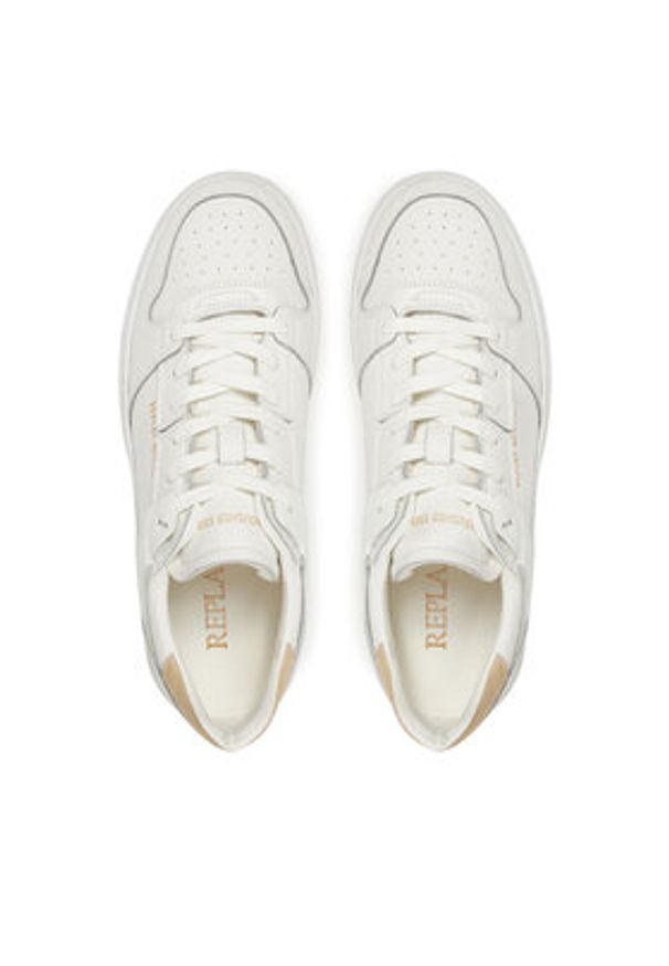 Replay - REPLAY Sneakersy GMZ6S .000.C0002L Biały. Kolor: biały. Materiał: skóra
