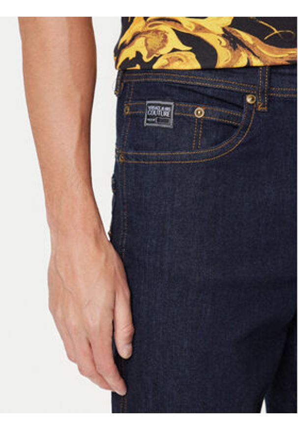 Versace Jeans Couture Jeansy 79GAB5RE CDW02 Granatowy Straight Fit. Kolor: niebieski