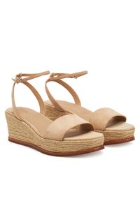 Lauren Ralph Lauren - LAUREN RALPH LAUREN Espadryle Leona 802920421010 Beżowy. Kolor: beżowy. Materiał: skóra, zamsz