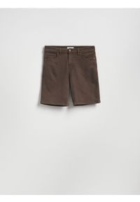 Reserved - Jeansowe szorty straight - dark grey jeans. Materiał: jeans