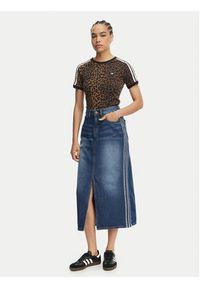 Adidas - adidas Spódnica jeansowa 3-Stripes KD2908 Niebieski Regular Fit. Kolor: niebieski. Materiał: bawełna #3