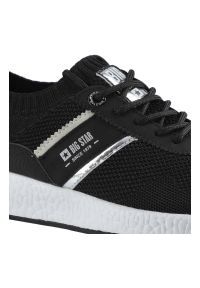 Big-Star - Czarne Sneakersy Big Star Damskie Półbuty Lekkie. Zapięcie: sznurówki. Kolor: czarny. Materiał: materiał. Szerokość cholewki: normalna. Sport: fitness #4