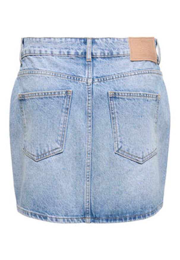 only - ONLY Spódnica jeansowa Onur 15367472 Niebieski Regular Fit. Kolor: niebieski. Materiał: bawełna