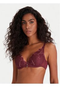 Chantelle Biustonosz z fiszbiną Legend C15YNA Bordowy. Kolor: czerwony. Materiał: syntetyk #1